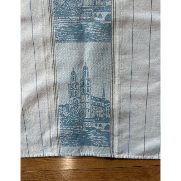 Zurich Switzerland Swiss Souvenir Embroidered Linen Tea Towel 31.5” x 19” - Picture 4 of 9